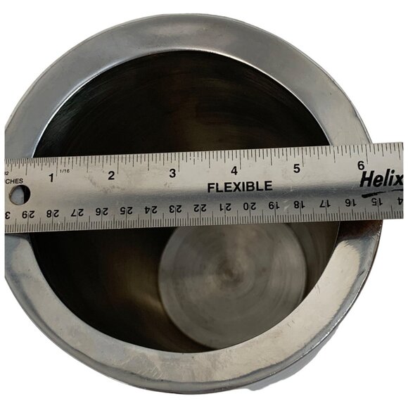 VTG Stainless Steel Ice Bucket Mid Century 8 Inches Tall Insulated Tilted 7577 - Picture 8 of 8